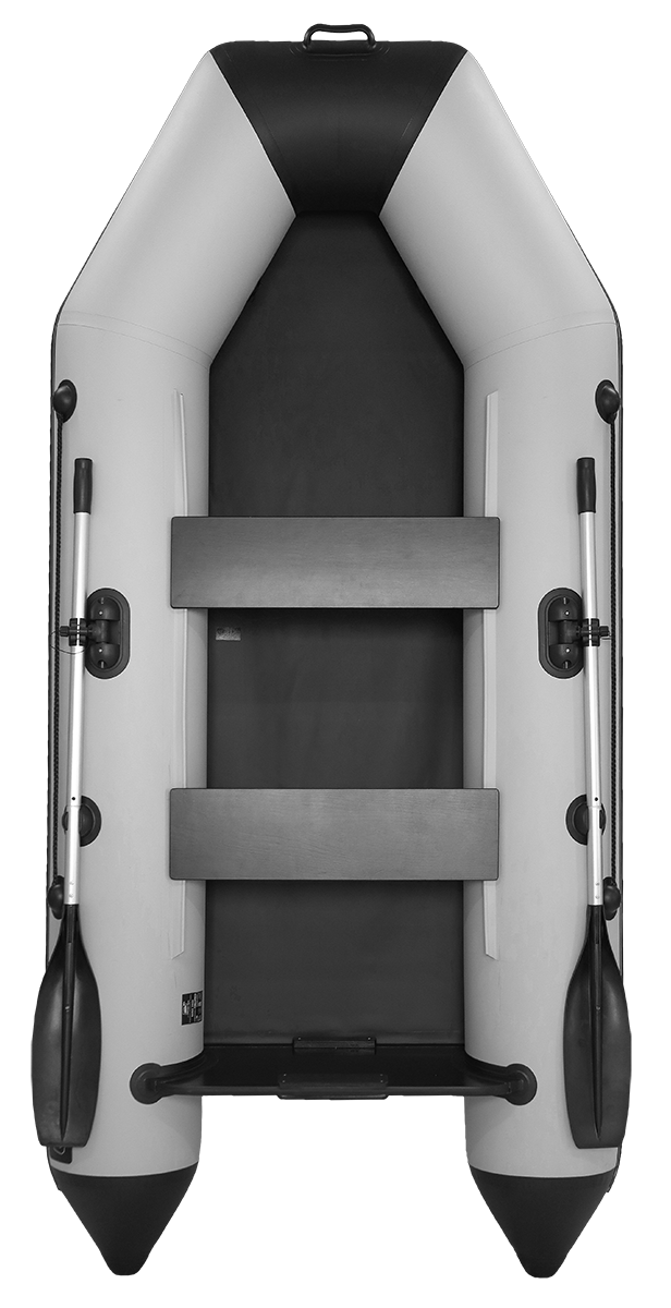 Лодка Аква 2800 светло-серый/черный