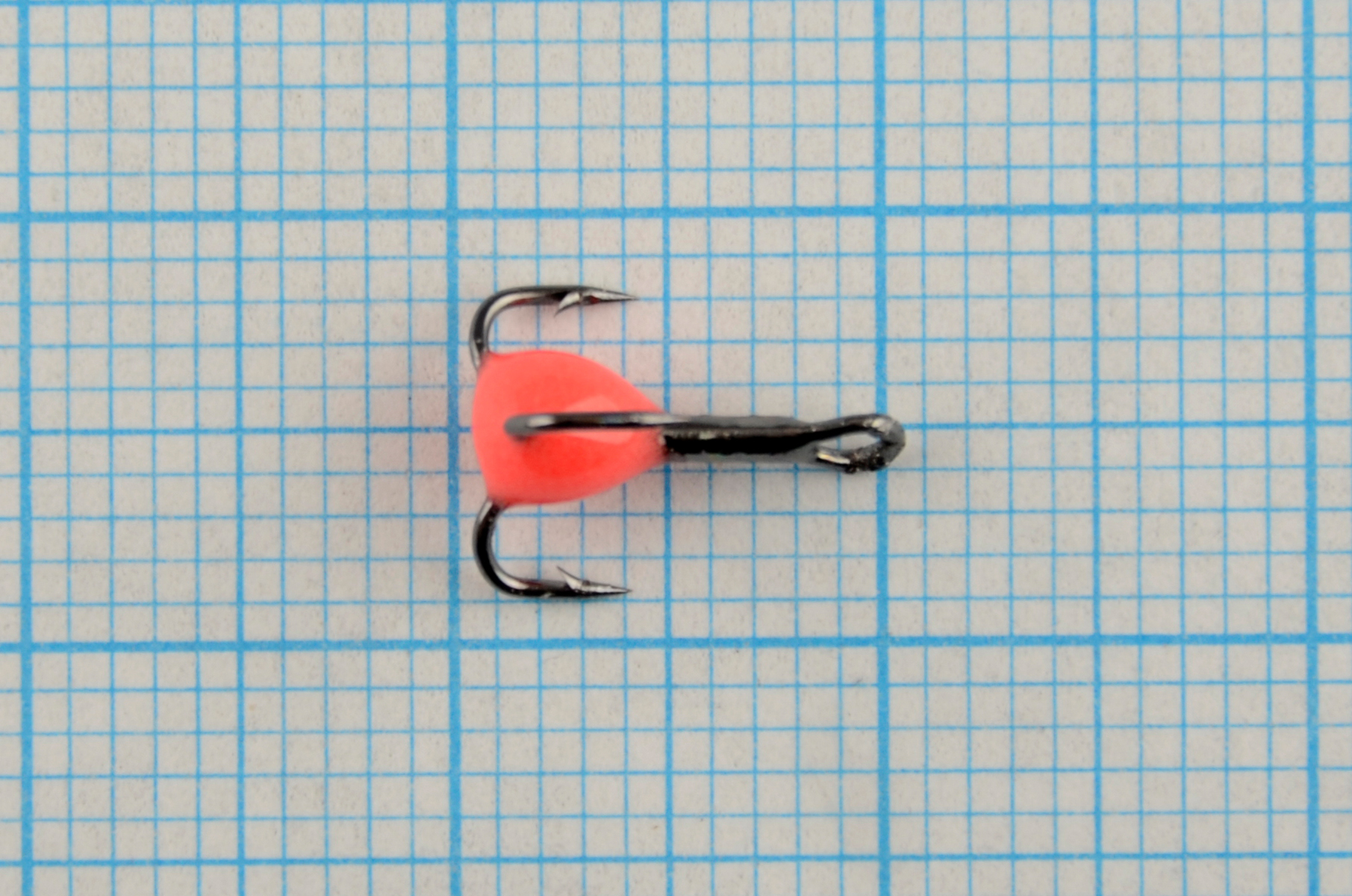 Тройник Dag Master Капля Красный с кр.Mustad №16 UF