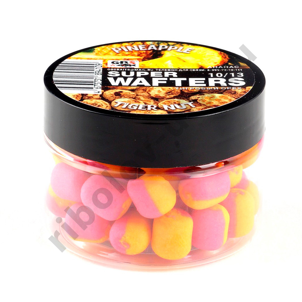 Вафтерсы (wafters) GBS нейтральной плавучести 10x13мм Ананас Тигровый Орех