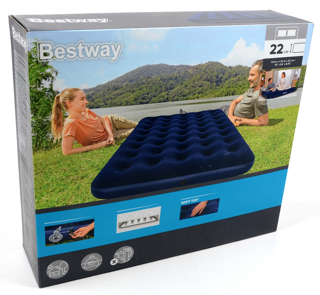 Матрас BestWay флок 137*191*22см 