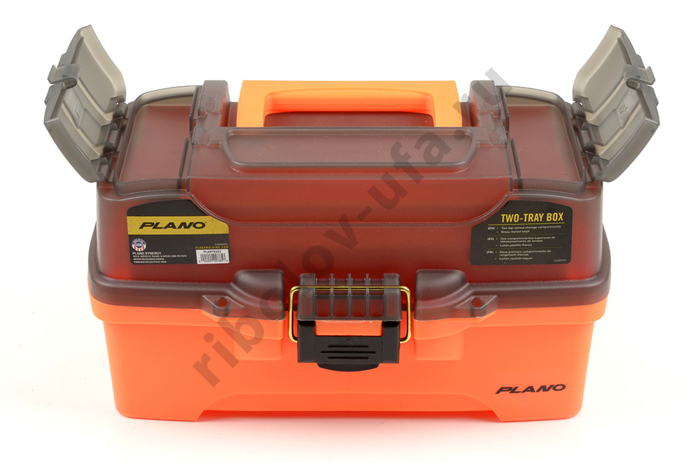 Ящик Plano 6202 двухполоч, 2 боков. отсека на крышке, цв. ярко-оранжевый
