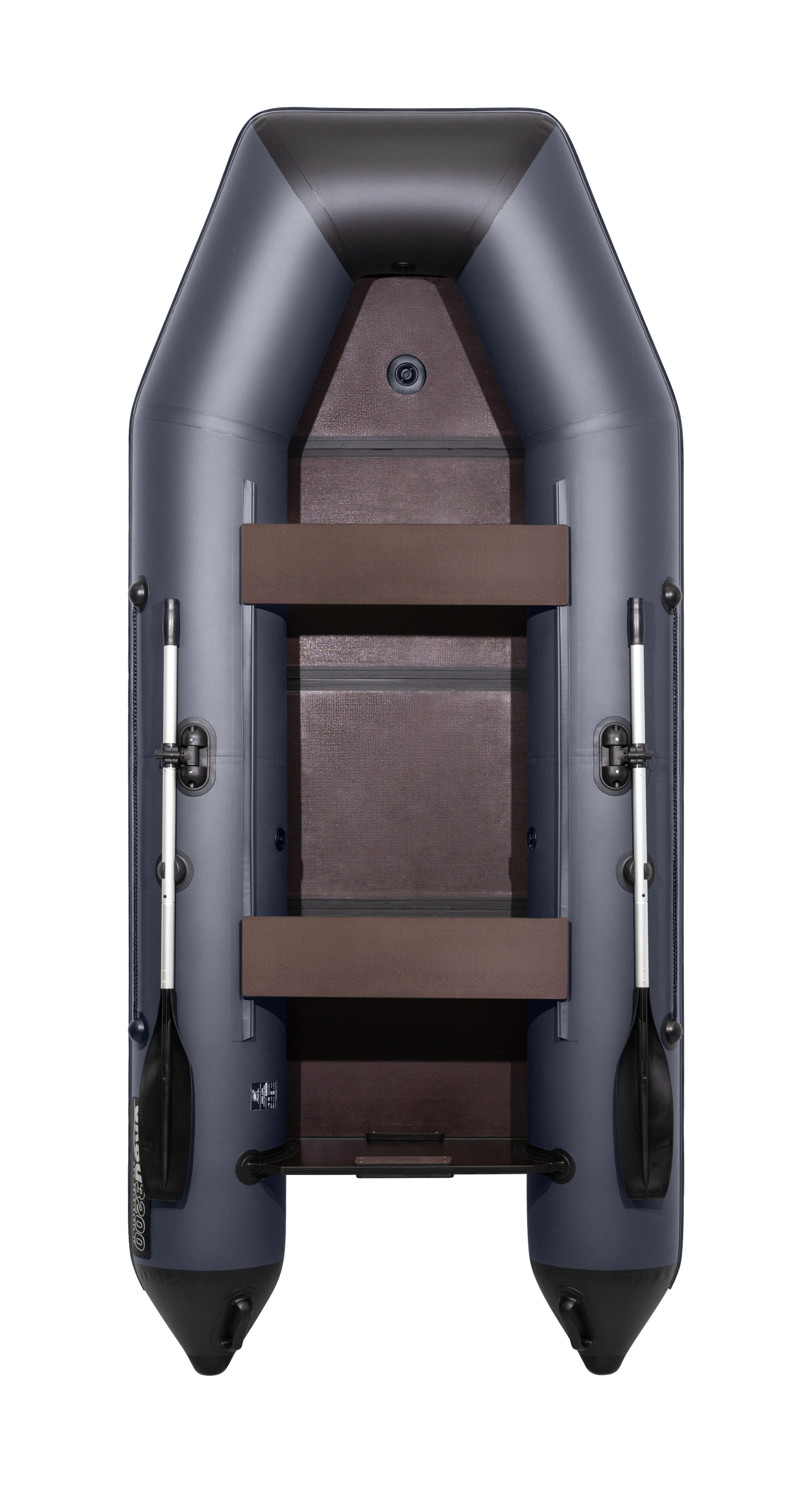 Лодка Аква 3200 Слань-книжка Киль графит/черный