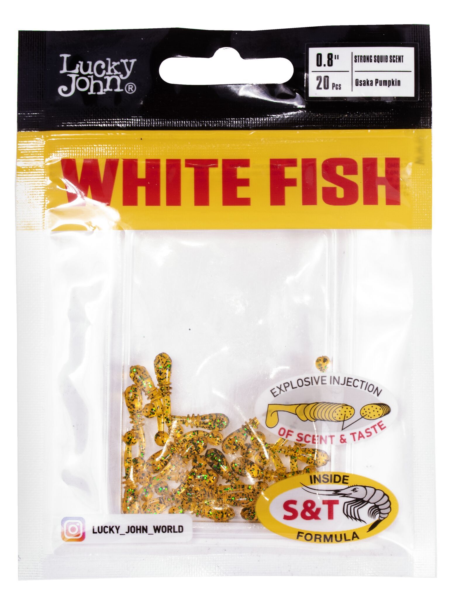 Силиконовая приманка Lucky John Pro Series White Fish 0.8in 2.0см /PA19 (20шт/уп)