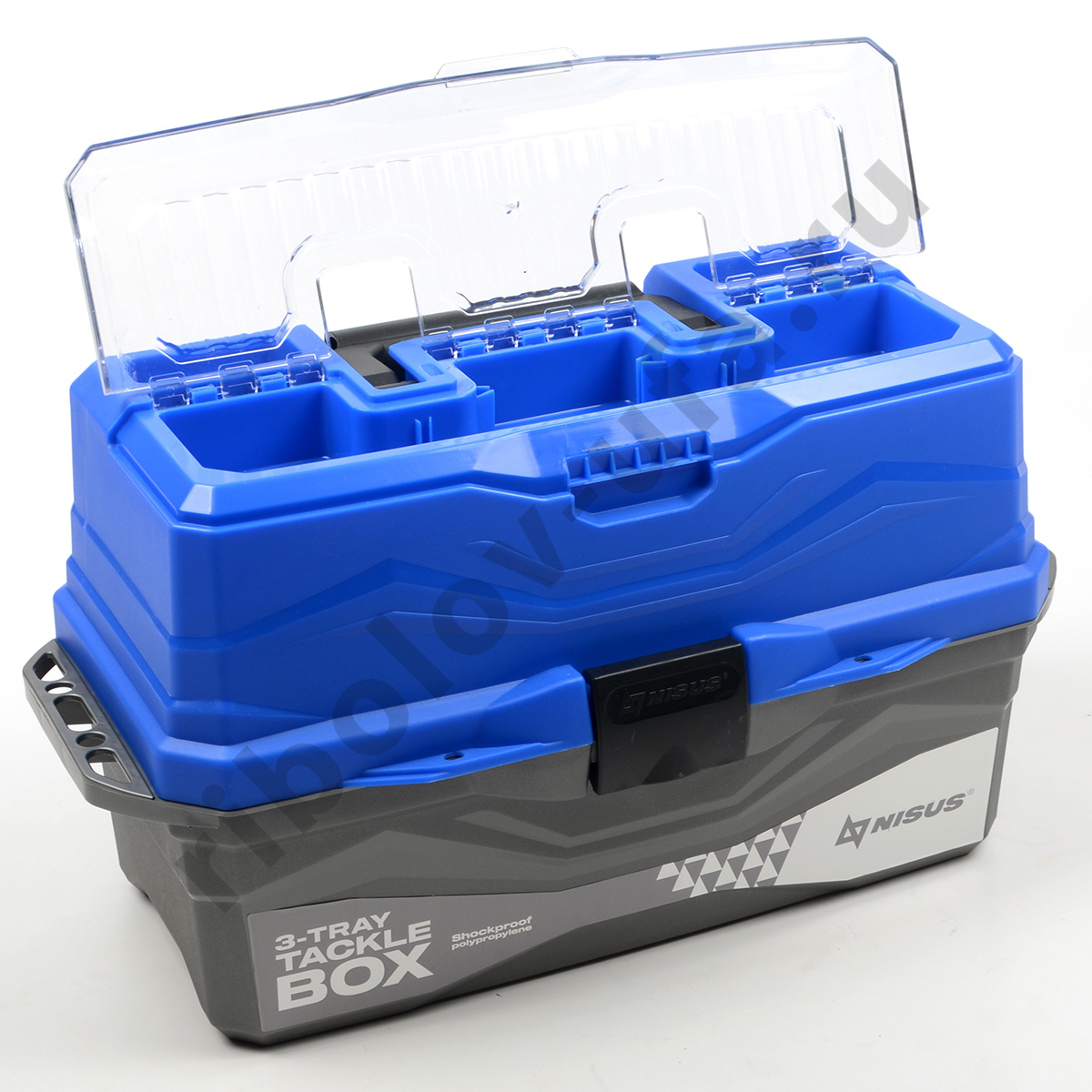 Ящик рыболовный Nisus Tackle Box 3-х полочный, цв. синий