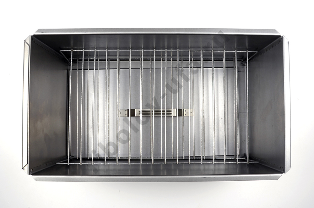 Коптильня двухъярусная Универсал с поддоном для сбора жира 480х280х270, сталь 1мм с подставкой 