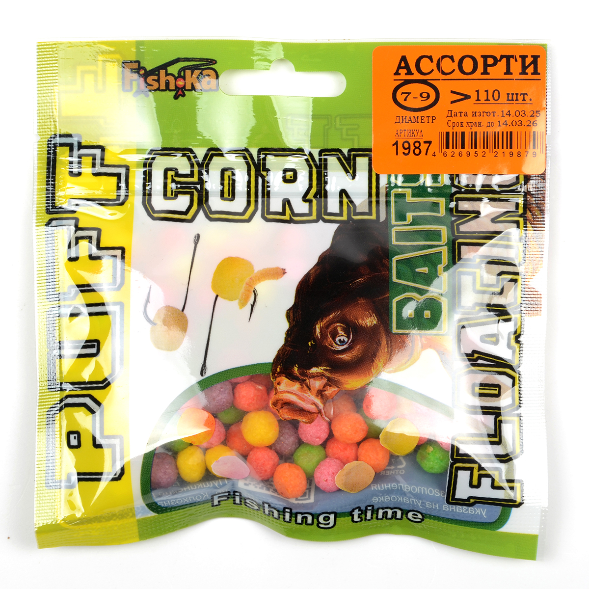 Пено-Пуфф Fish.ka Ассорти (плавающий) 7-9мм 