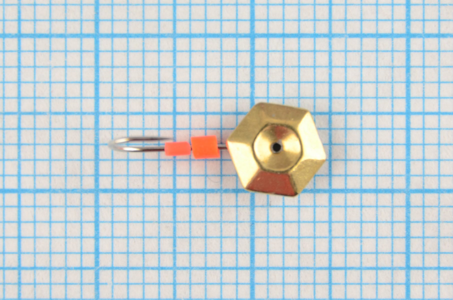 Мормышка Пирс Мастер свинцовая паяная Кристалл+глаз 4,5мм 0,45гр цв. латунь