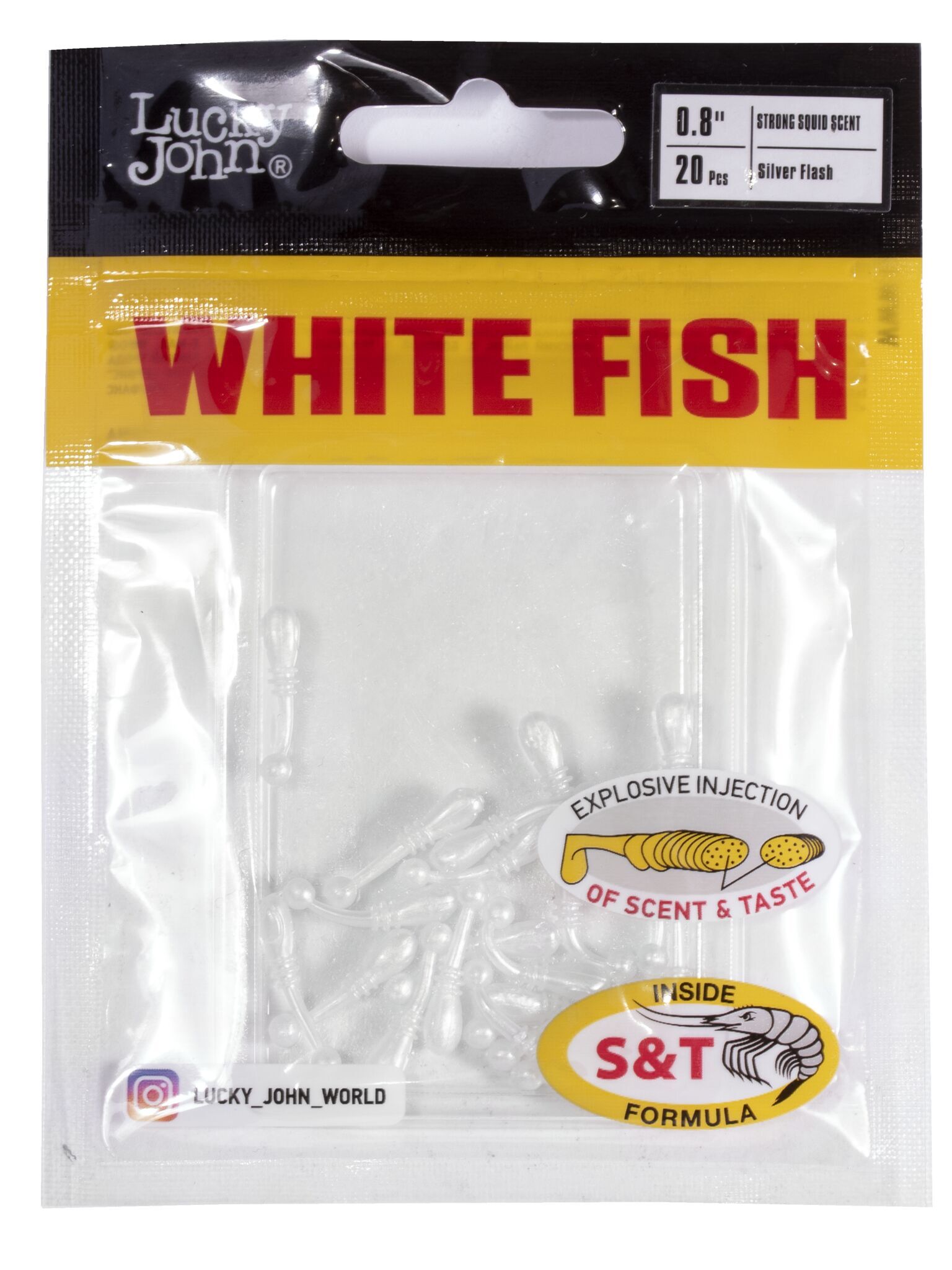 Силиконовая приманка Lucky John Pro Series White Fish 0.8in 2.0см /026 (20шт/уп)