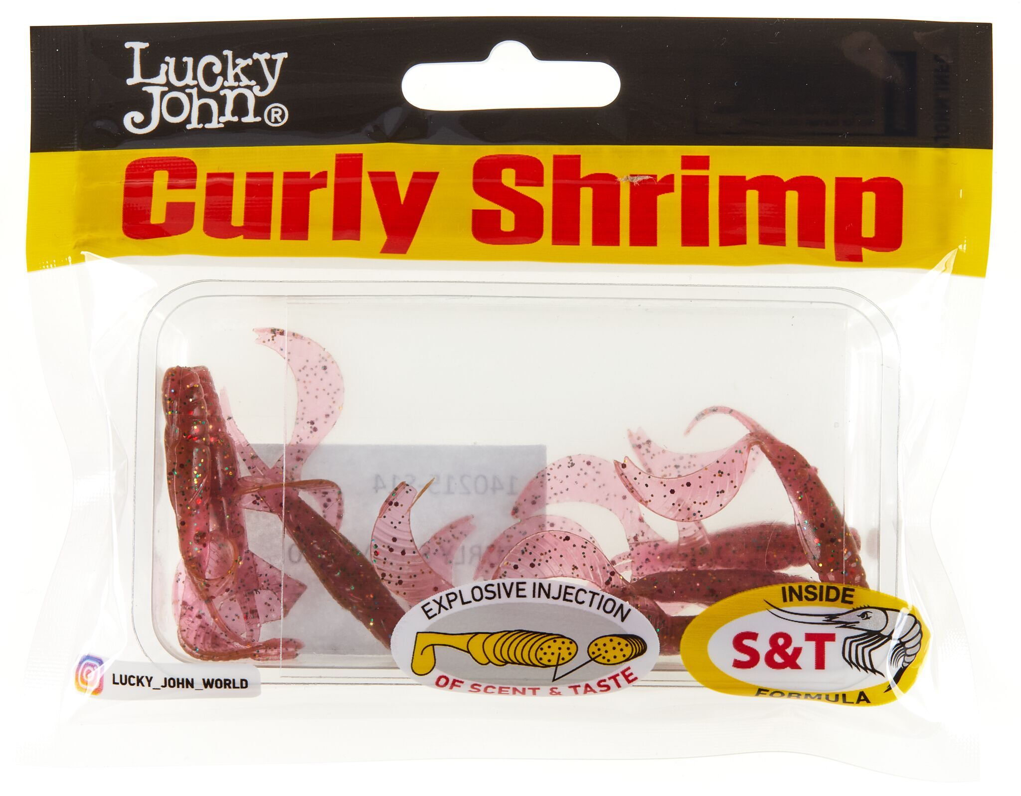 Силиконовая приманка Lucky John Pro Series Curly Shrimp 2.0in 5.0см /S14