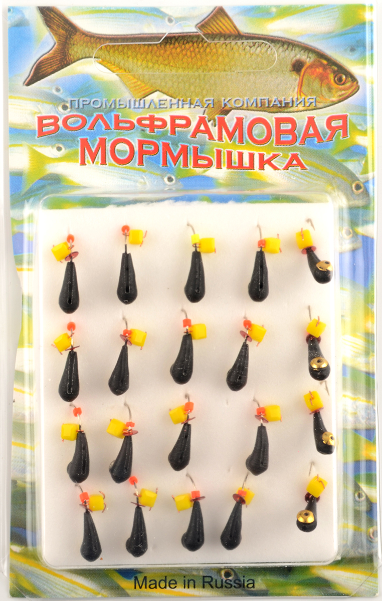 Мормышка Мир Вольфрама Уралка с коронкой сырный кубик подвесной д. 4 мм черная