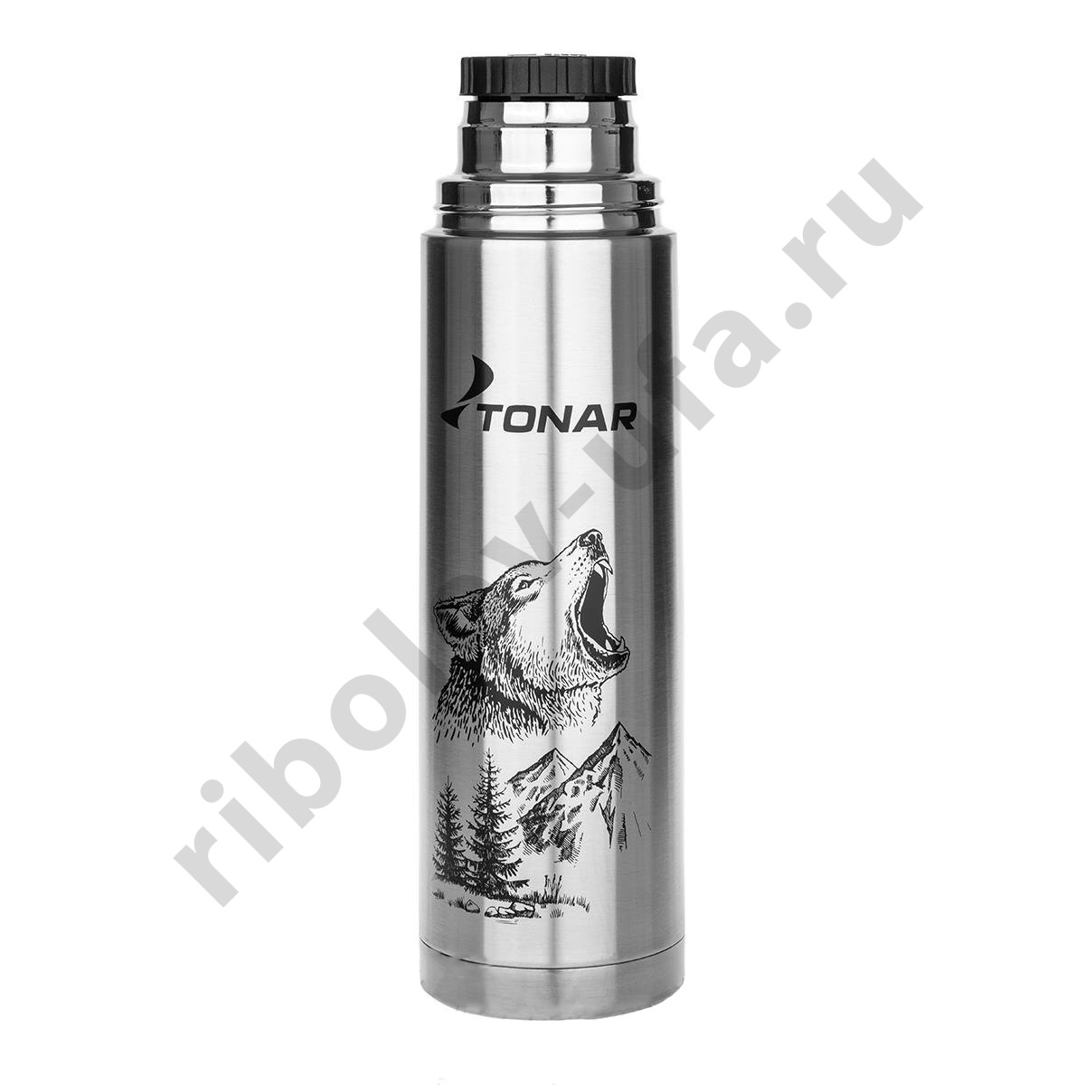 Термос Tonar 1.0л HS.TM-050-W Волк (пробка без кнопки)
