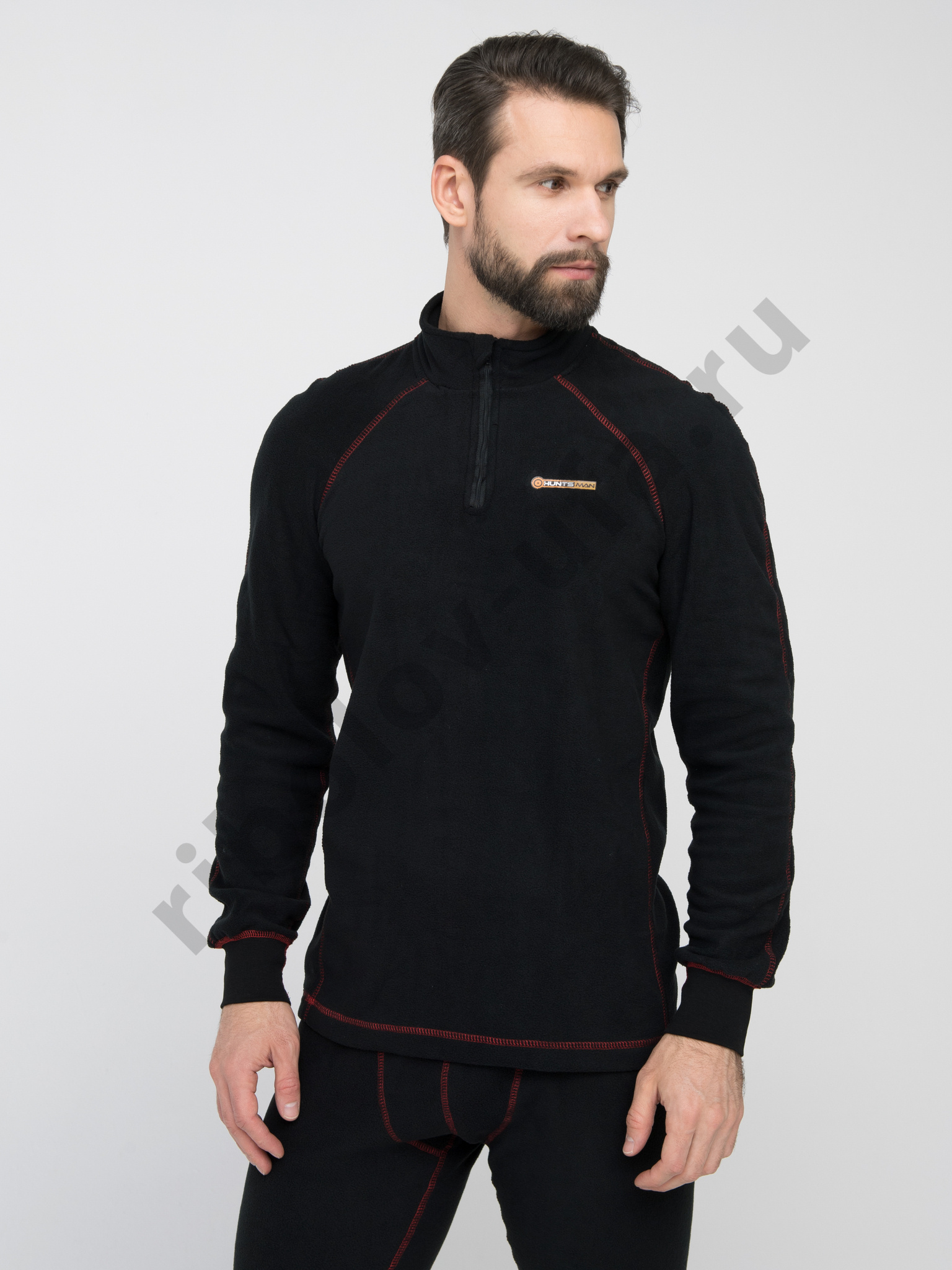 Нижний слой Huntsman Thermoline ZIP цв.Черный, ткань Флис р. 52-54 (XL)