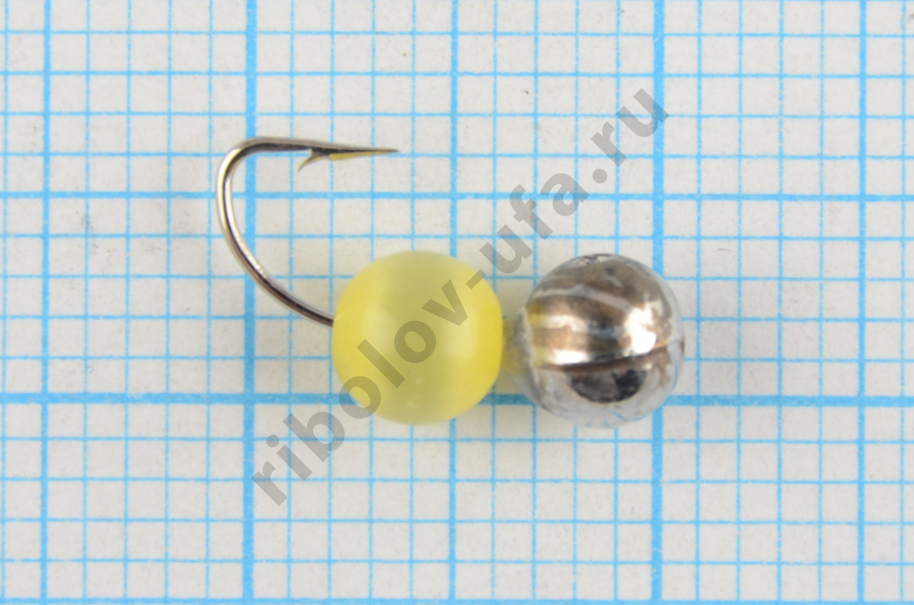 Мормышка Мир Вольфрама Дробь  с кошачьим глазом на крючке д. 4 мм серебро