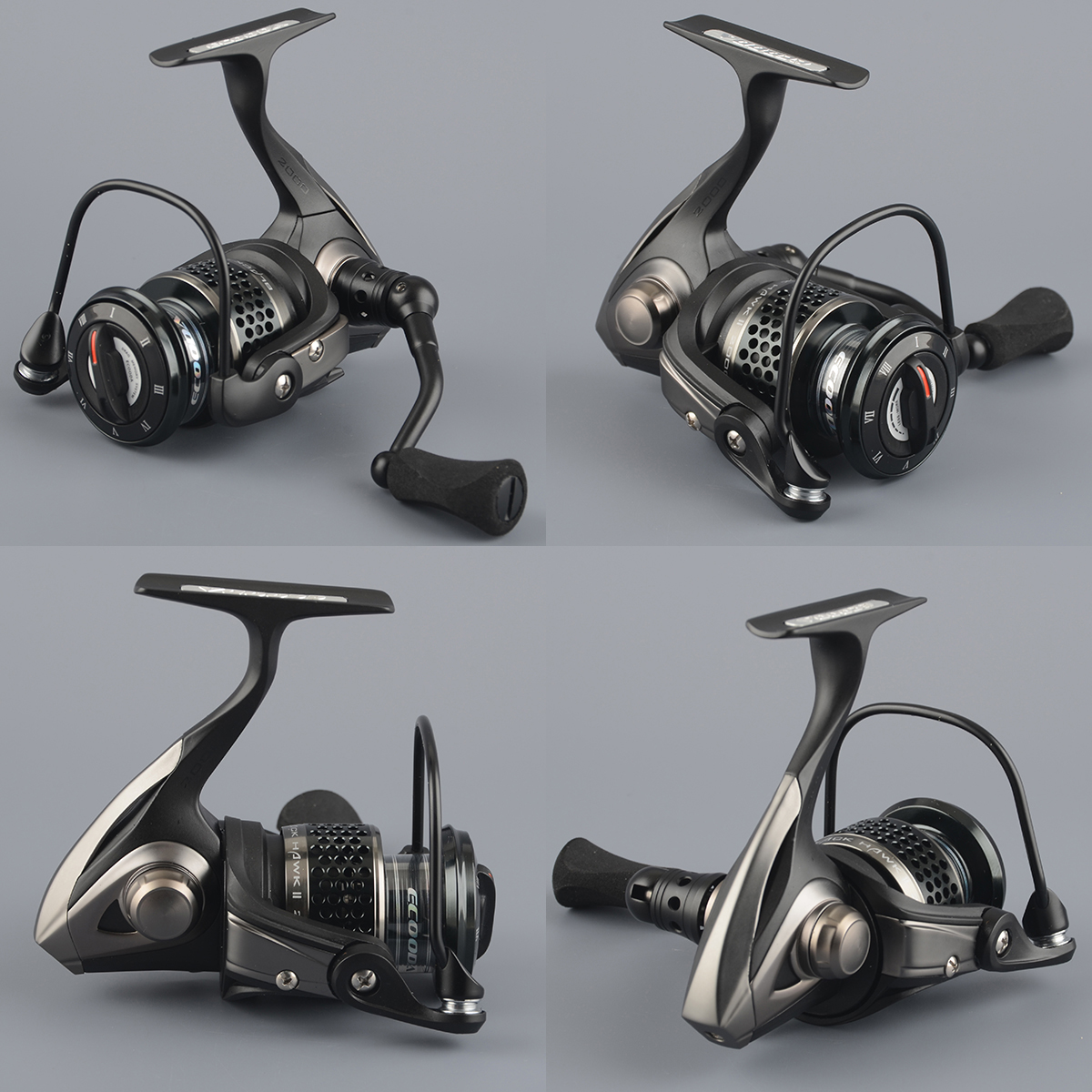 Катушка безынерц. Ecooda Black Hawk II 2000 (10BB+1RB.алюмин. корп.,5.1:1, 265g 0.235-150m)