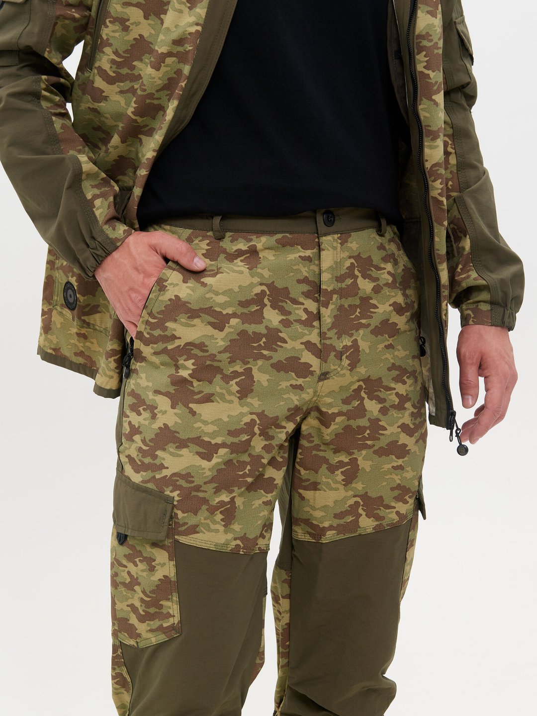 Костюм Huntsman Горка-Люкс цв. Хаки/MV-23 тк. Nylon Cotton Рип-Стоп р.48-50 (170-176) РР