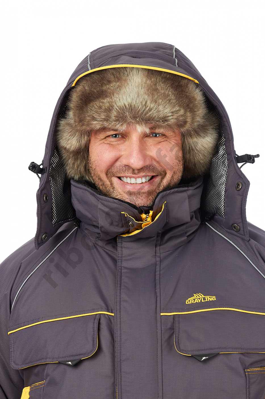 Костюм зимний Novatex Камчатка цв.Серый/Желтый р. 48-50 рост 170-176