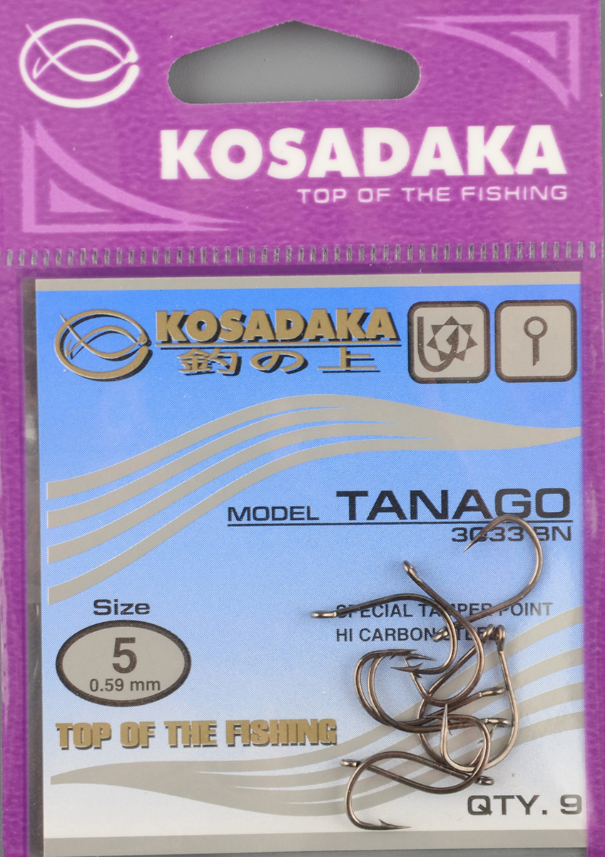 Одинарные крючки Kosadaka Tanago BN №5