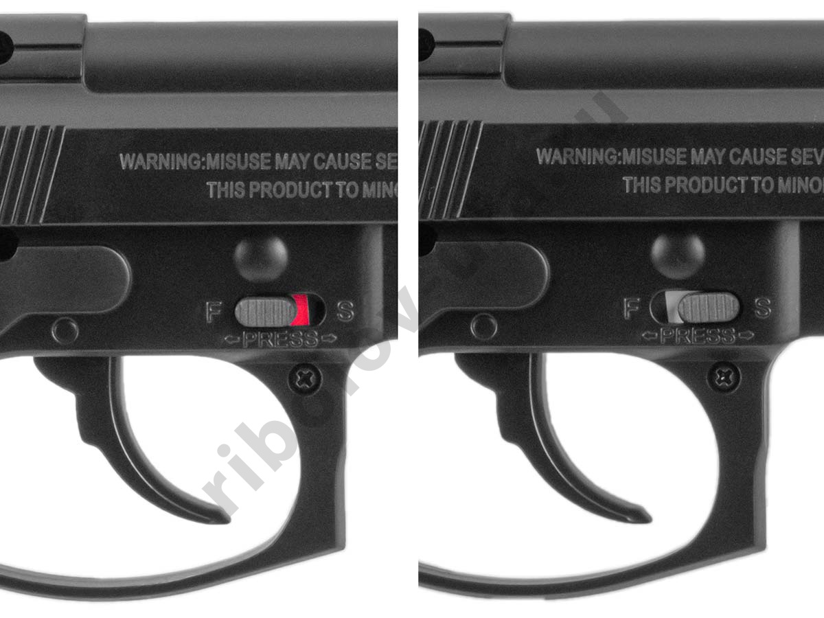 Пистолет пневм. Stalker S92PL, кал 4,5мм. 12г СО2, пластик, 120 м/с (Beretta 92)