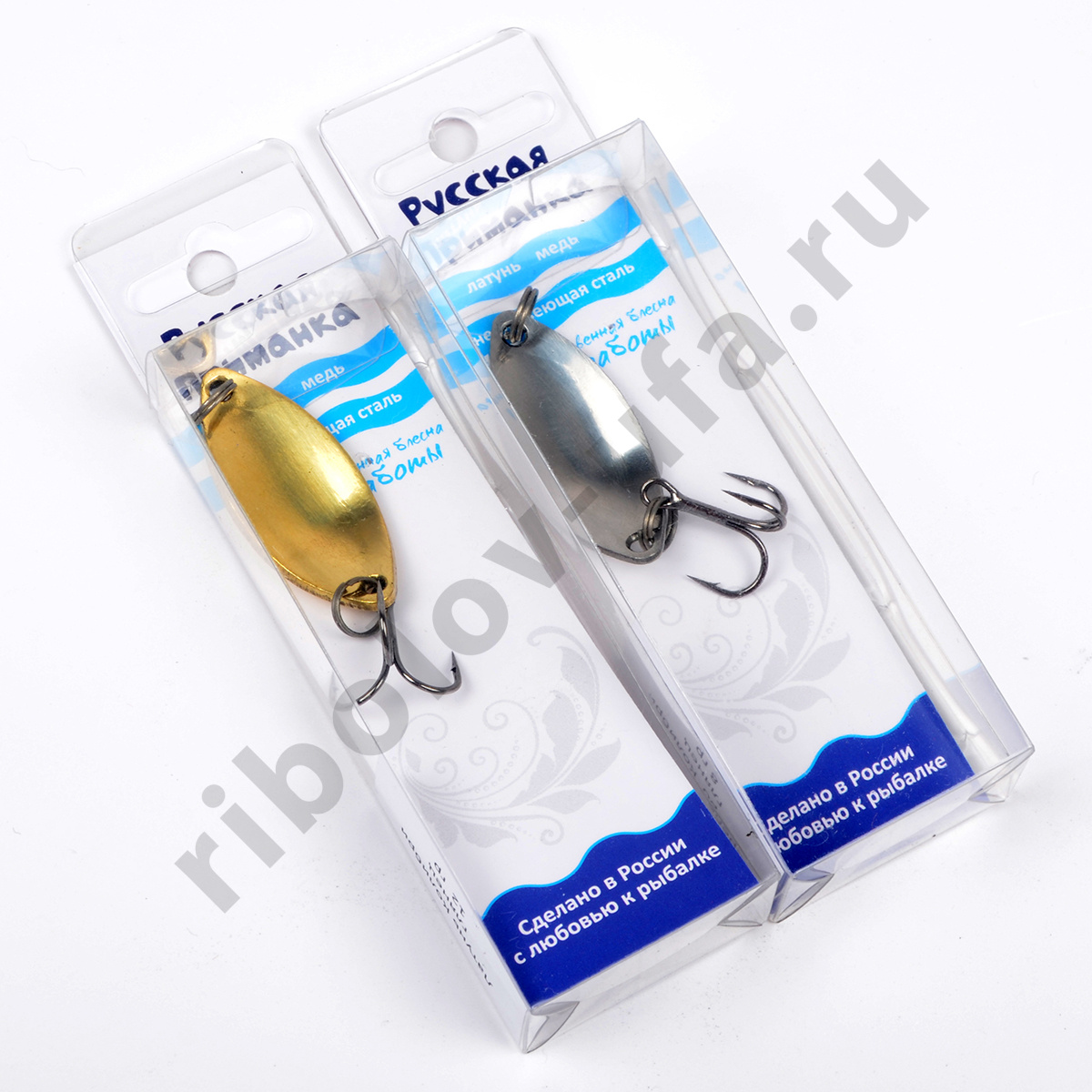 Блесна Русская приманка колеб. Колибри цв.латунь 45мм 08гр. (глянцевая)