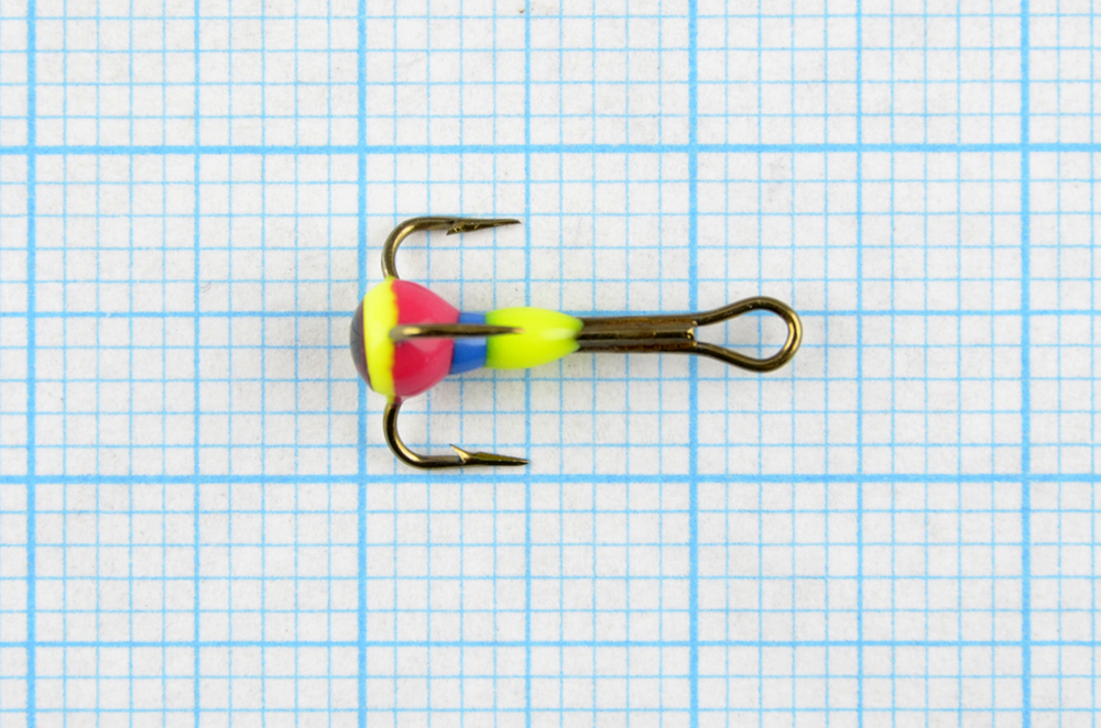 Тройник с 3D каплей Bravo Fishing №16-105P (Mustad)  (10шт/уп)