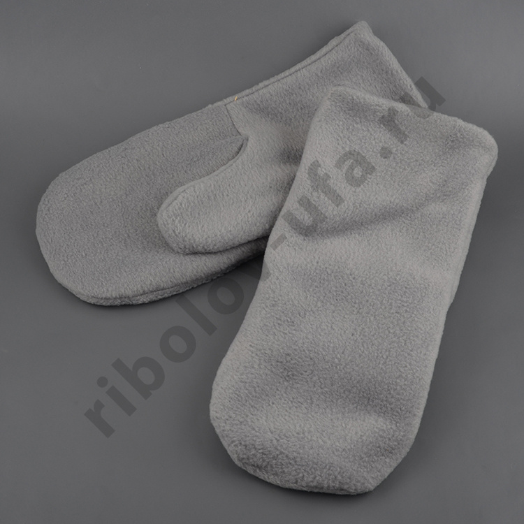 Варежки утепленные флисовые Цв. Серый 