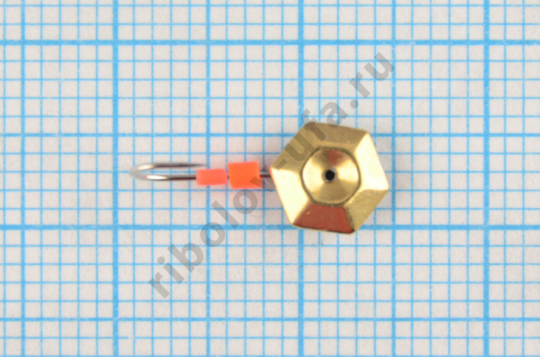 Мормышка Пирс Мастер свинцовая паяная Кристалл+глаз 4,5мм 0,45гр цв. латунь