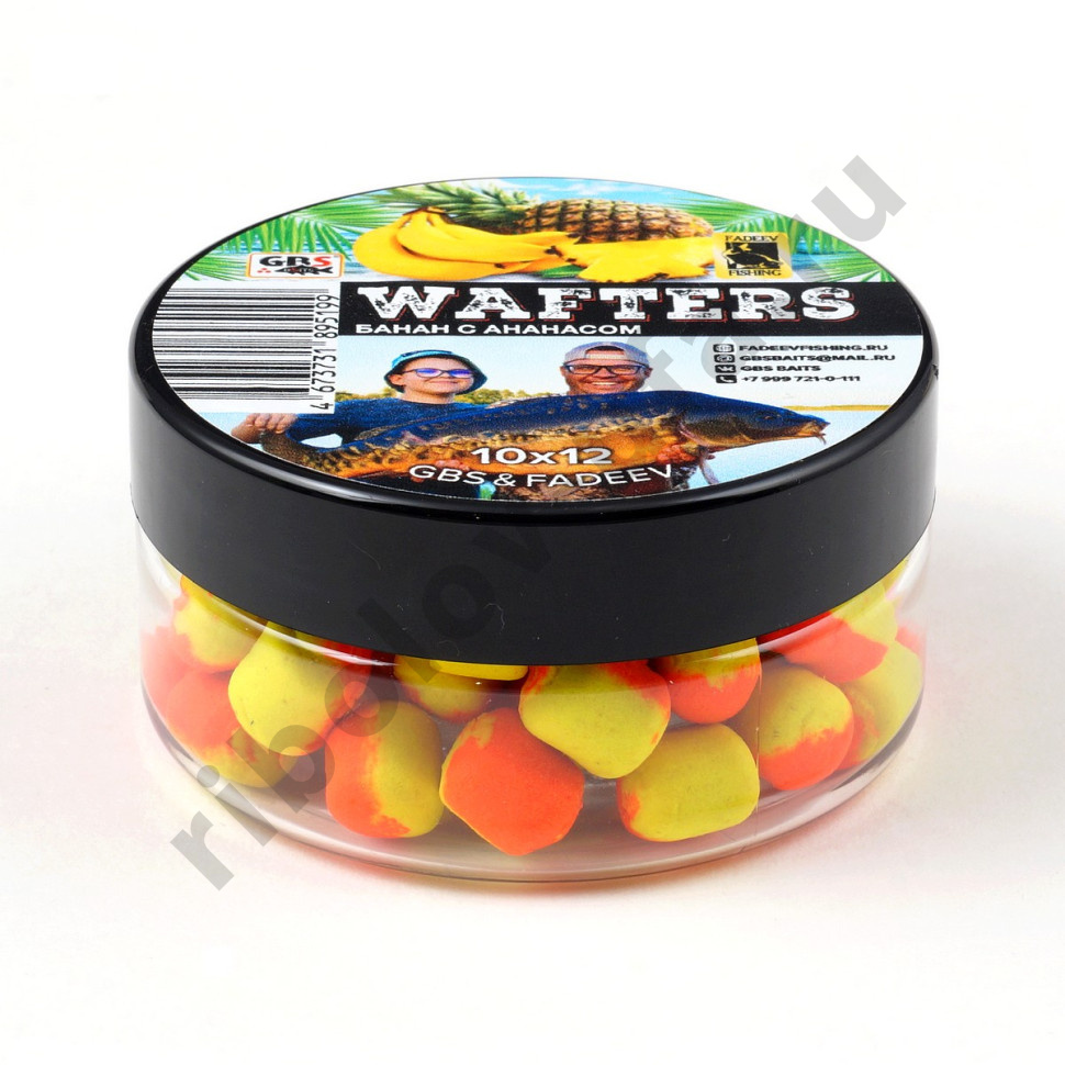 Вафтерсы (wafters) GBS Gbs и Fadeev 10x12мм Банан / Ананас +дип