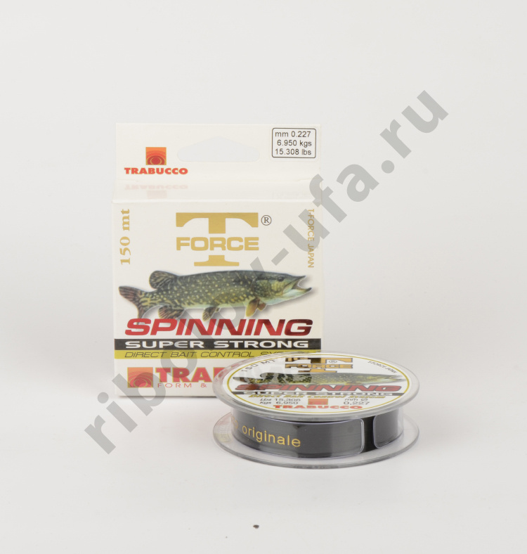 Леска Trabucco T-FORCE SPIN-PIKE 150m, 0.18 мм, 4,500 кг
