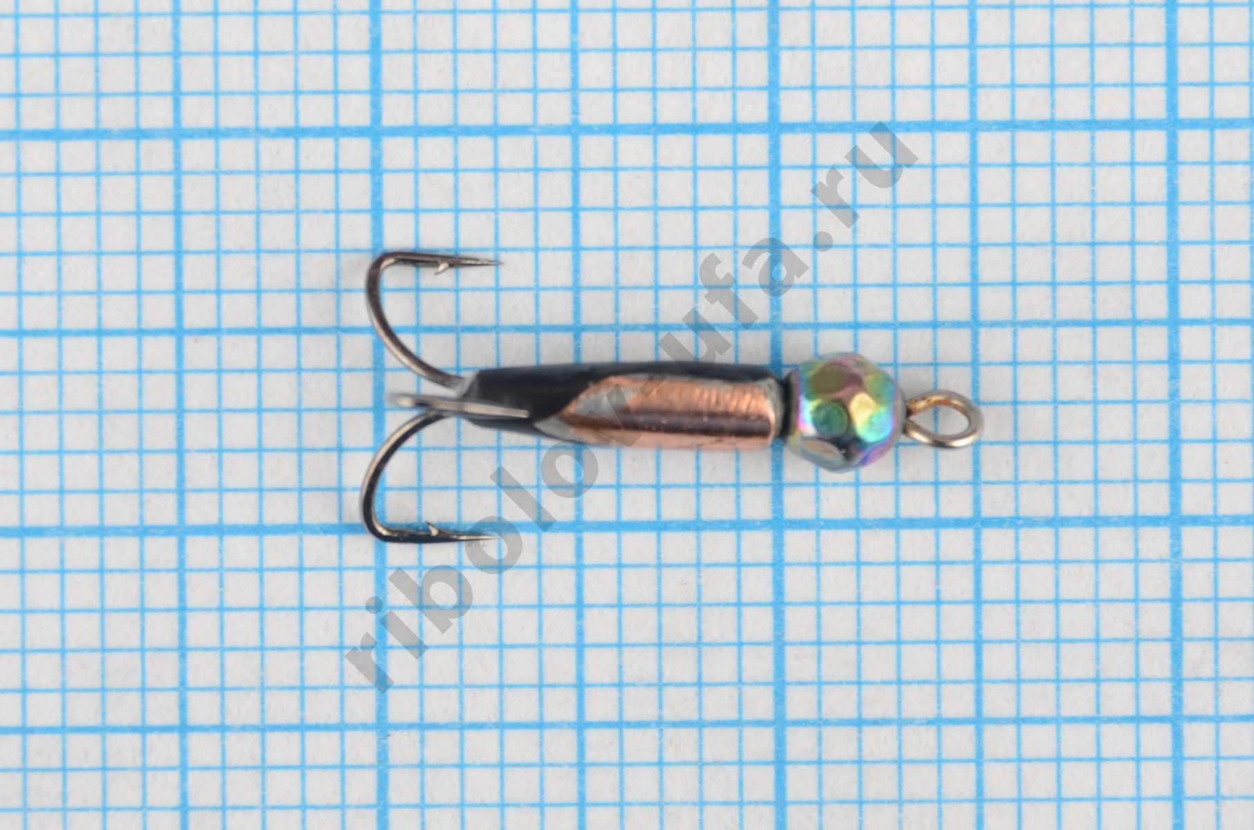 Мормышка Владимирский вольфрам Чертик с кристалом медная/коронка 2мм 0,4гр