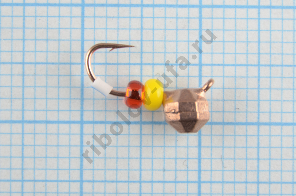 Мормышка вольфрам Bravo Fishing Шар с ушком крупная грань 4.0 мм 0.52 гр Cu