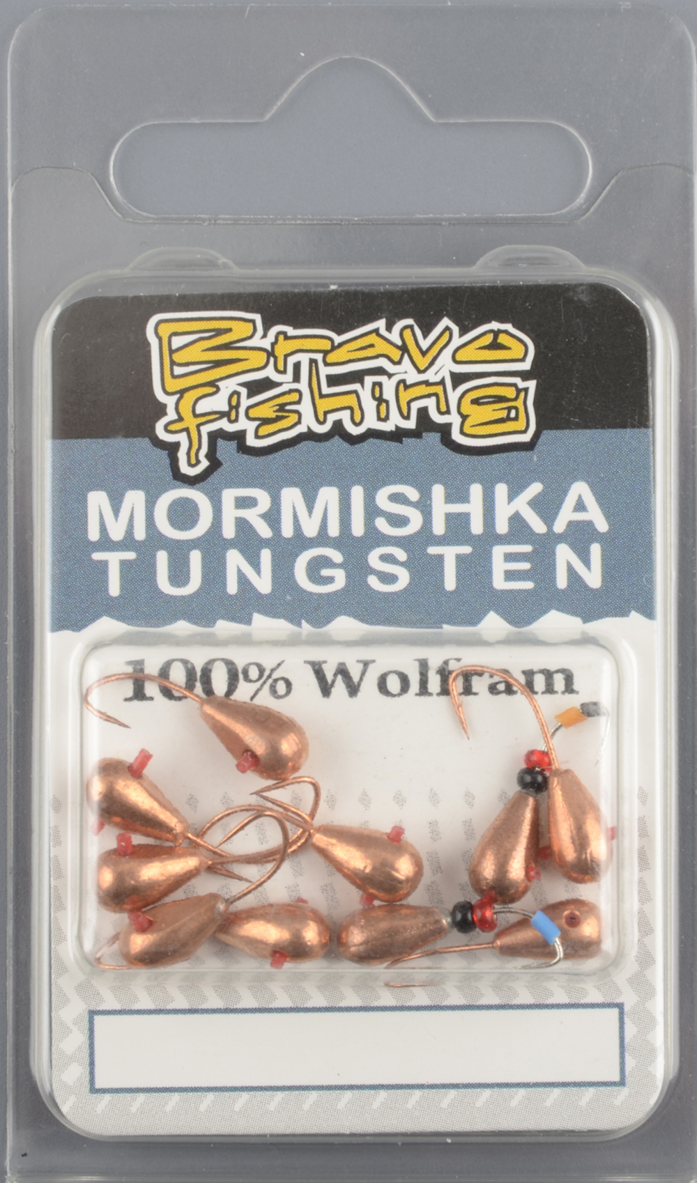 Мормышка вольфрам Bravo Fishing Эребус с отверстием с кембриком 4.0 мм 1гр. Cu