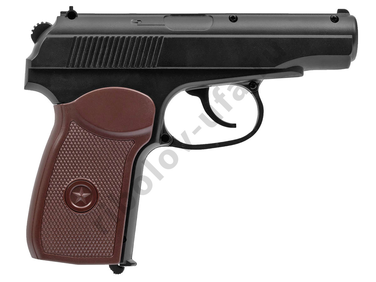 Пистолет пневм. Stalker SPM (ПМ), кал 4,5мм. 12г СО2, пластик, 120 м/с черный 370гр