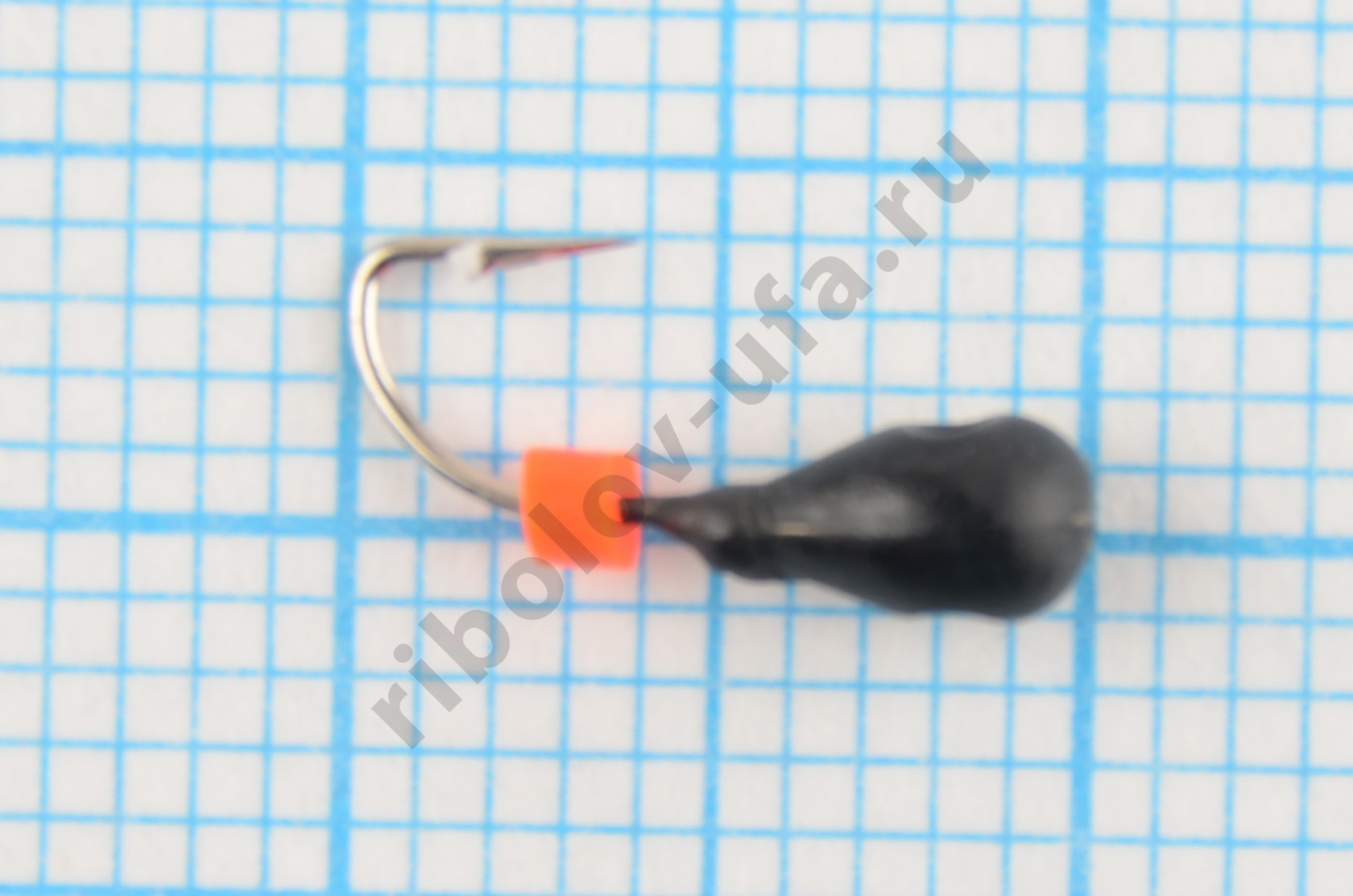 Мормышка Мир Вольфрама Капля с отверстием д. 3 мм черная