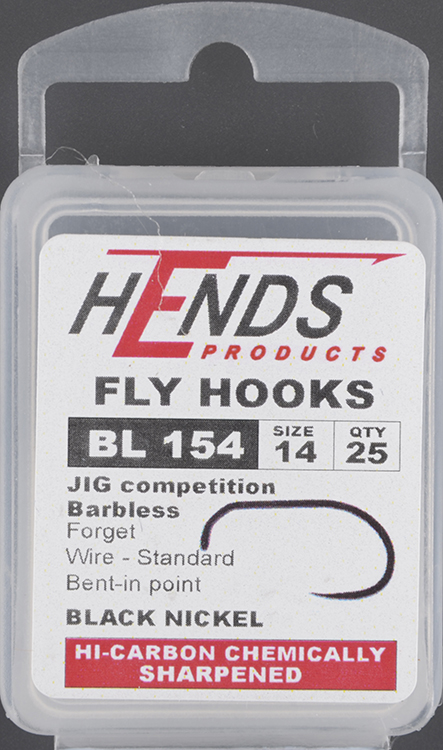 Крючки Hends 154 BL Jig Competition Black Nickel #14 (25шт/уп)