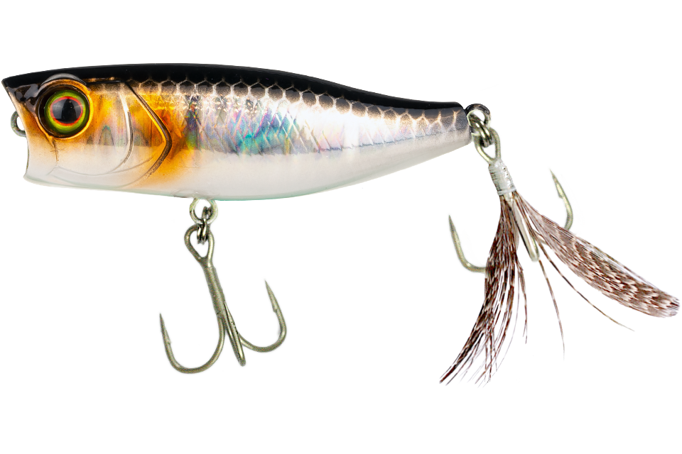 Воблер Jacall Chubby Popper 42 мм цв. hl silver & black 