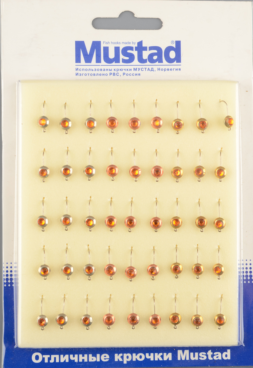 Набор мормышек РВС тип 30 глаз Ф5 + камень (уп.45шт)