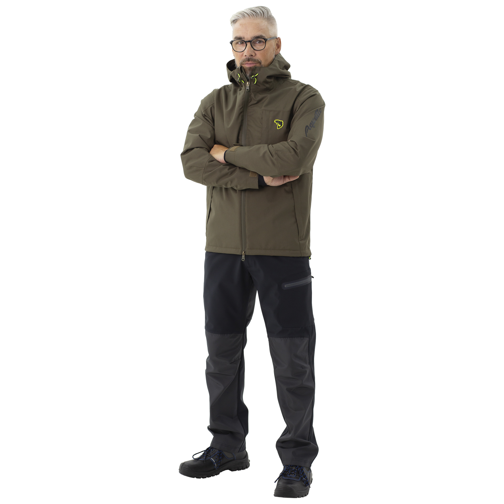 Куртка Aquatic КД-02Х от дождя (цвет хаки, ткань мембрана 10000/10000) р. 52-54