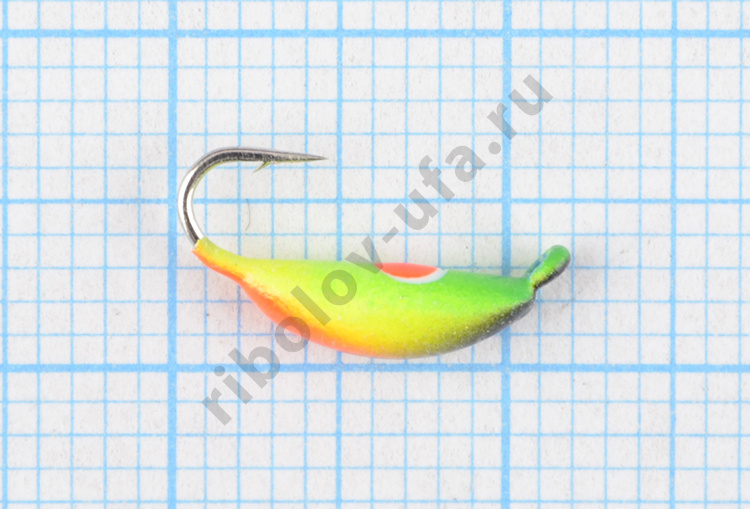 Мормышка вольфрам Bravo Fishing Супер банан с ушком крашенный 2,5 мм 0,68 гр., 353Р