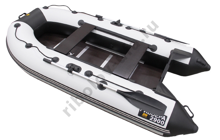 Лодка Ривьера Компакт 2900 СК комби светло-серая/черный