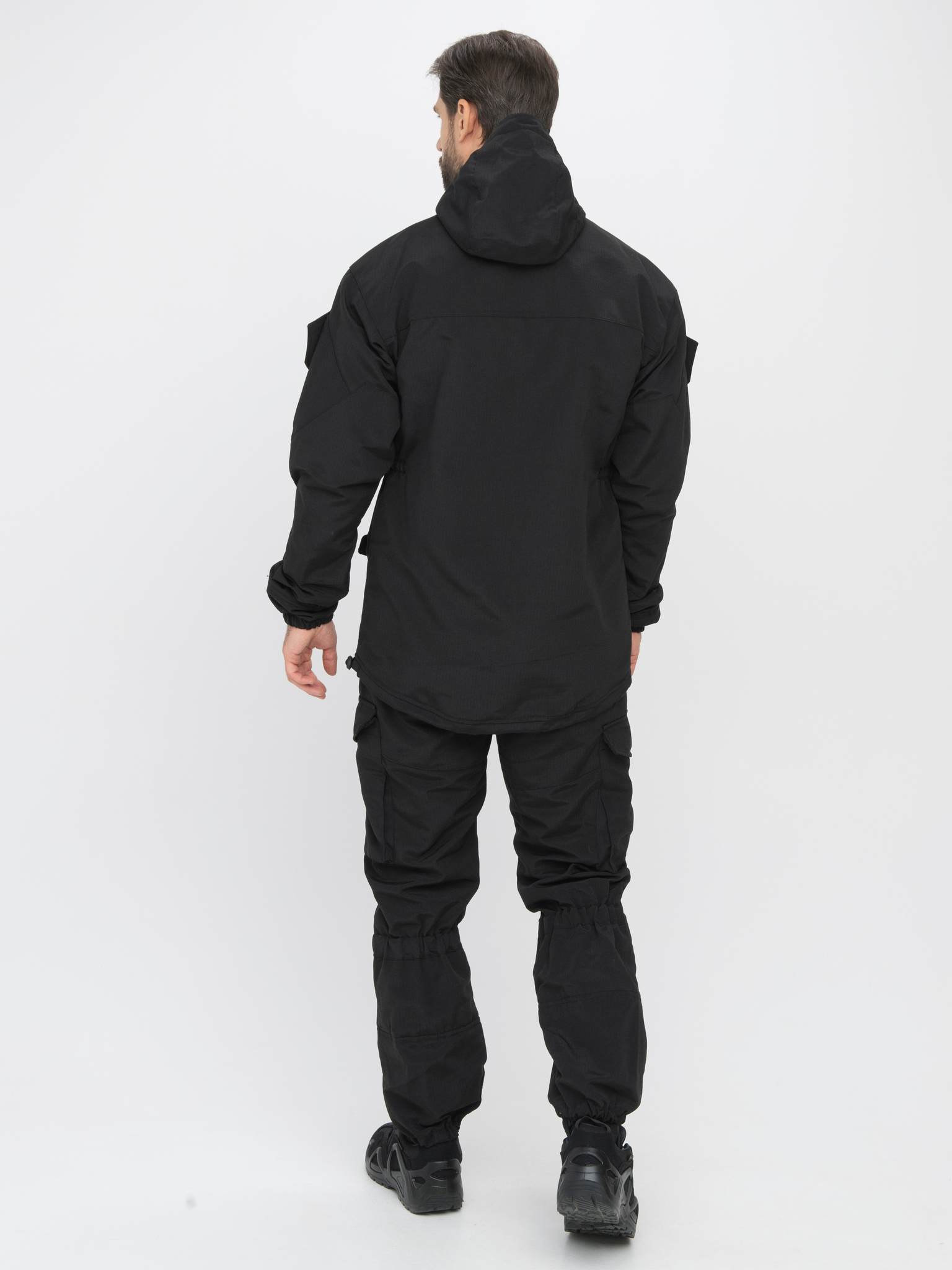 Костюм демисезон. Huntsman Горка-5 цв. Черный ткань Смесовая Рип-Стоп р. 44-46 рост 170-176 на молни