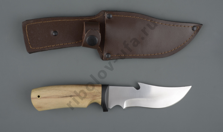 Нож упрощ. Егерь хирургич.нерж.сталь, 65х13, орех (ручная работа)