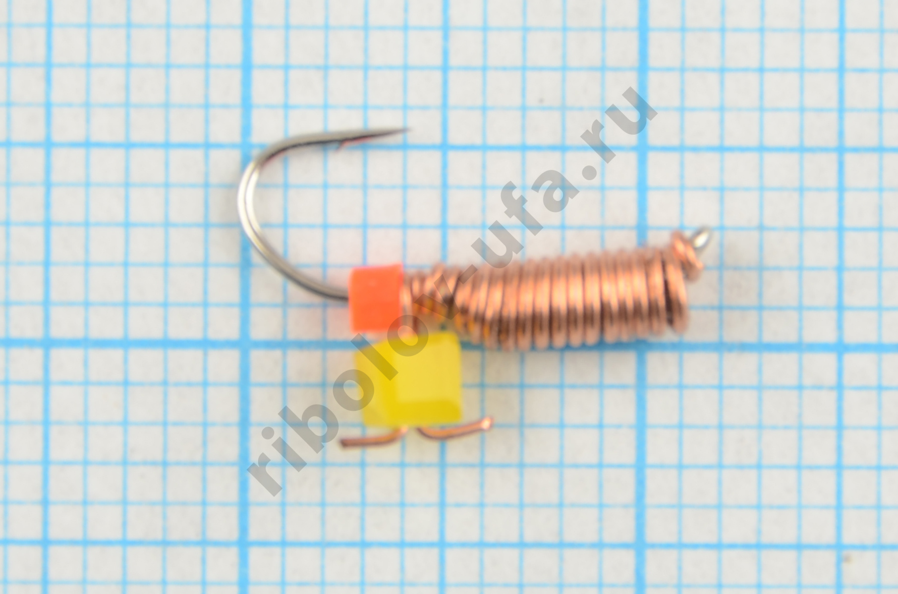 Мормышка Мир Вольфрама Ручейник сырный кубик подвесной д. 2 мм