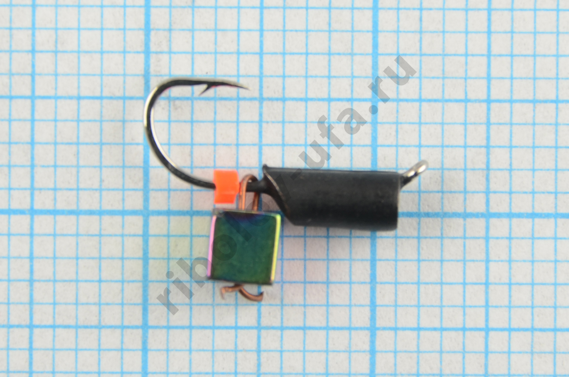 Мормышка Мир Вольфрама Столбик Хамелеон кубик подвесной д. 2,5 мм