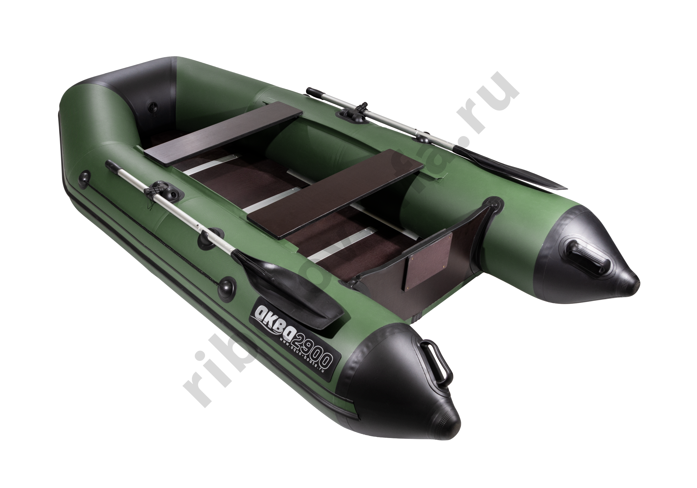 Лодка Аква 2900 СК зеленый/черный