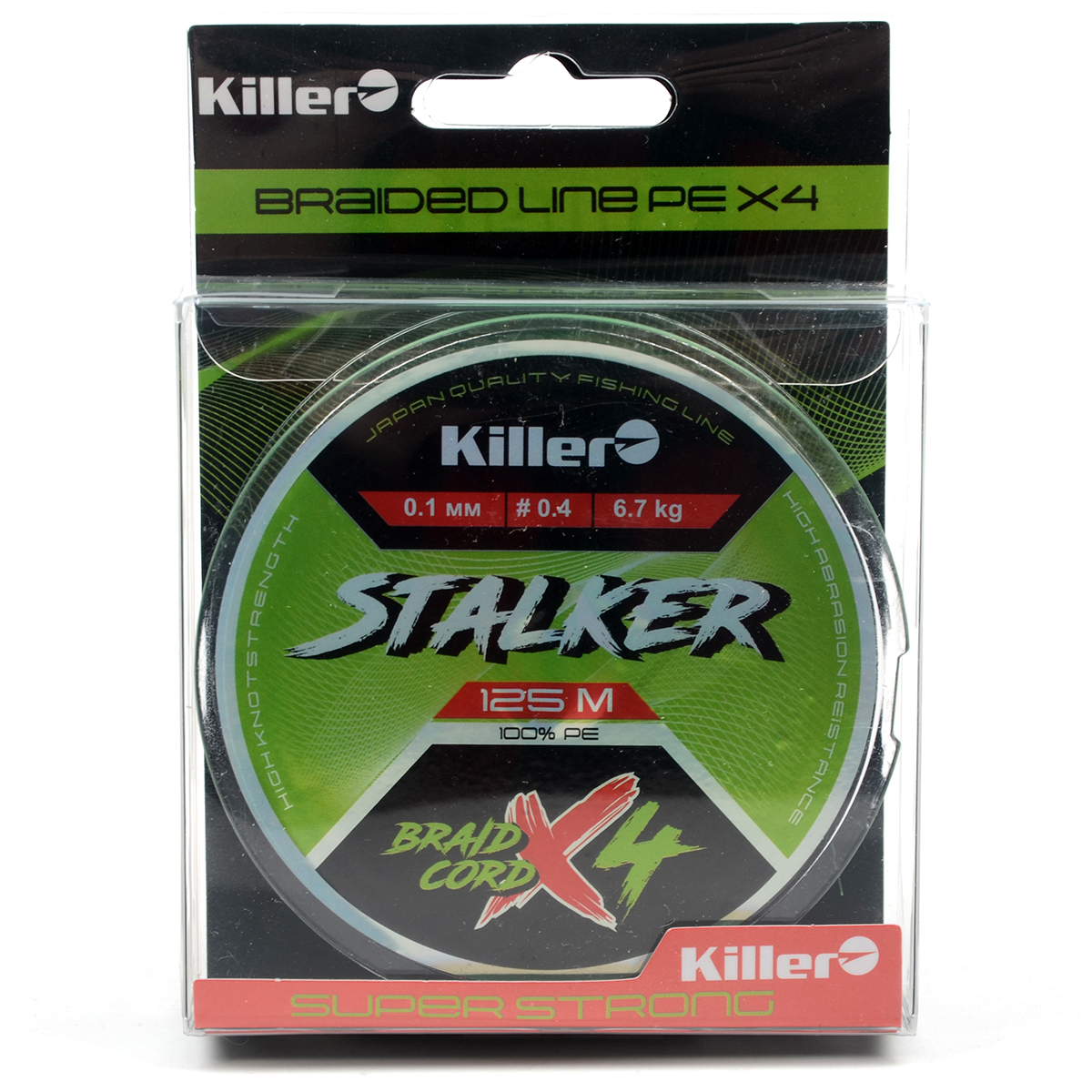 Шнур плетеный Killer Stalker X4 125м 0,10