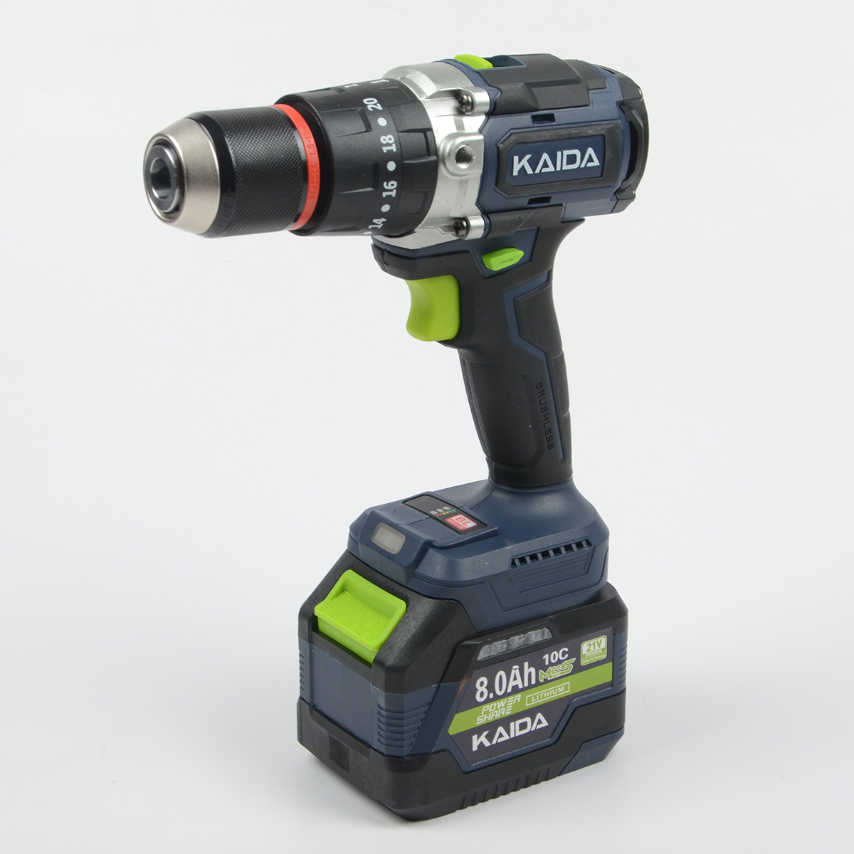 Шуруповерт-электробур Kaida 21V 8A 130NM (в кейсе)