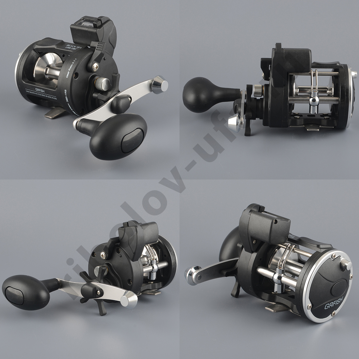 Катушка мульт. Grfish Black Sea 2000TRC (3+1RB, для троллинга, 0.35-260м, 3.8:1,счетчик метры)