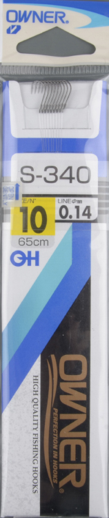 Крючок с поводком Owner S-340 №10 (50340) 0,14