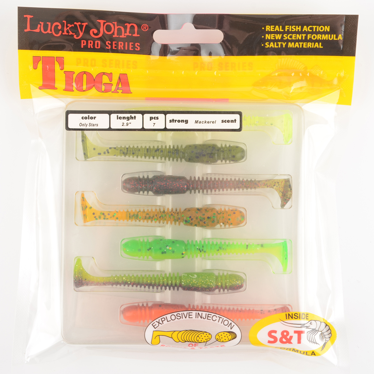 Силиконовая приманка Lucky John Pro Series Tioga 2.9in 7.4см /MIX2