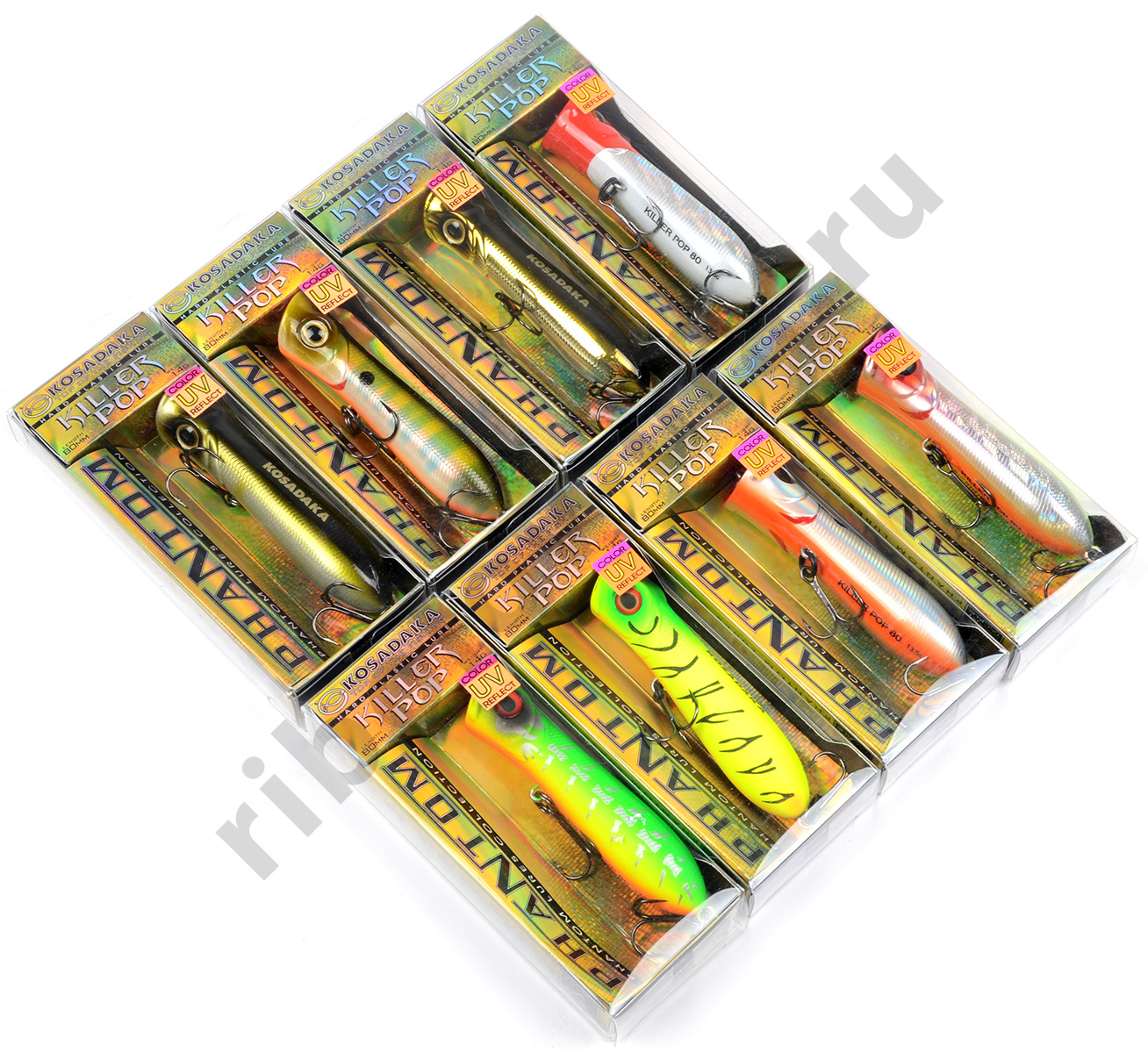 Поппер Kosadaka Killer Pop  поверхн. 80 мм, 14 гр., цв. AY